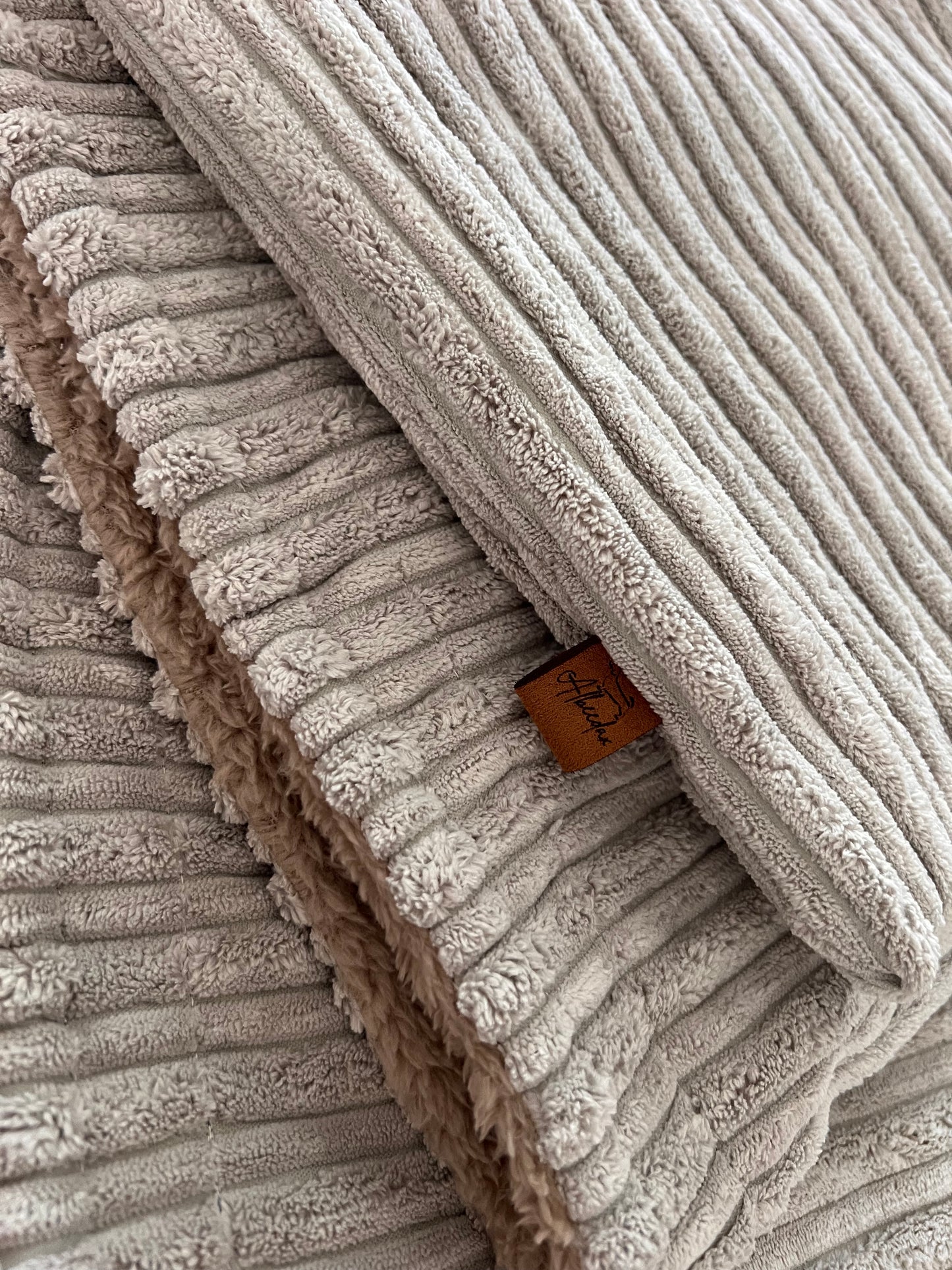 Snuggle sacks for summer grey cord with soft cosy lining in natural