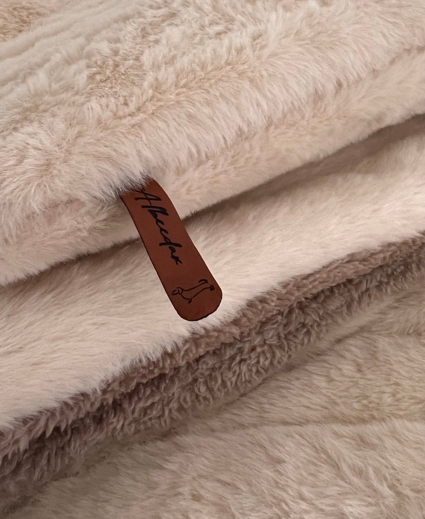 Snuggle sacks in Sand Faux Fur with soft cosy lining in cream