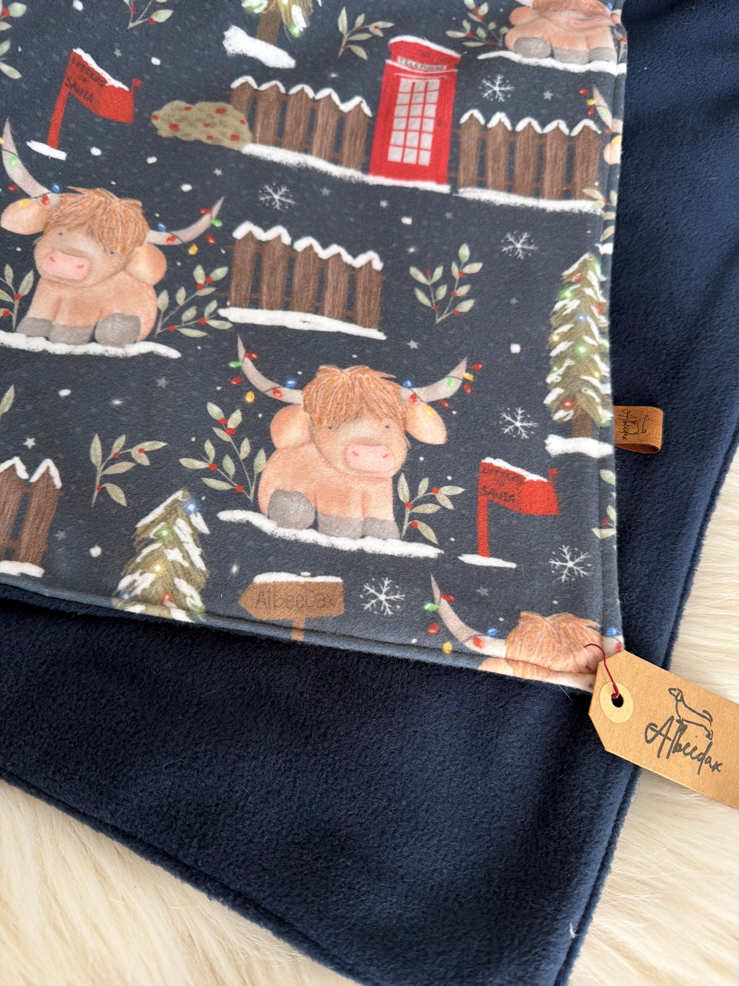 Hettie the Highland Cow Polar Snuggle Blanket