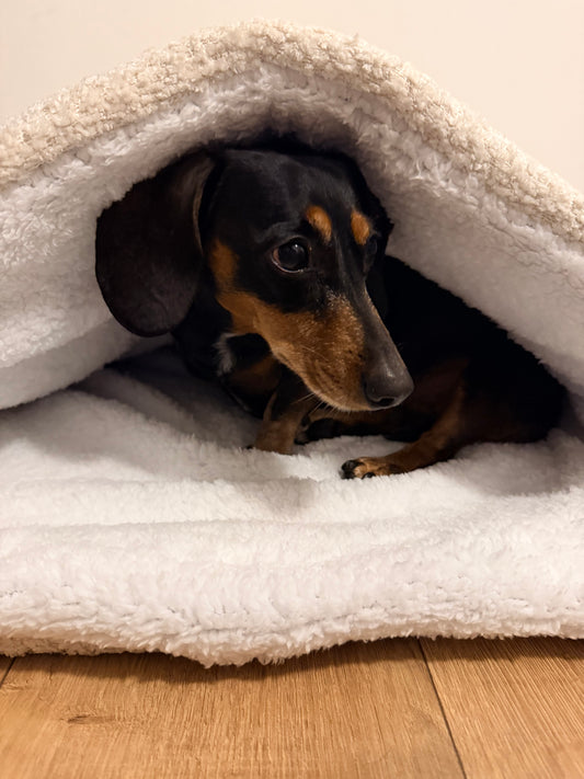 Cream Chenille Boucle Snuggle Sack