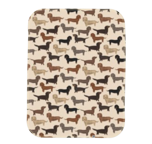 Mixed Coat Dachshund life fleece blanket