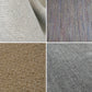 Four different textured fabric swatches arranged in a grid.