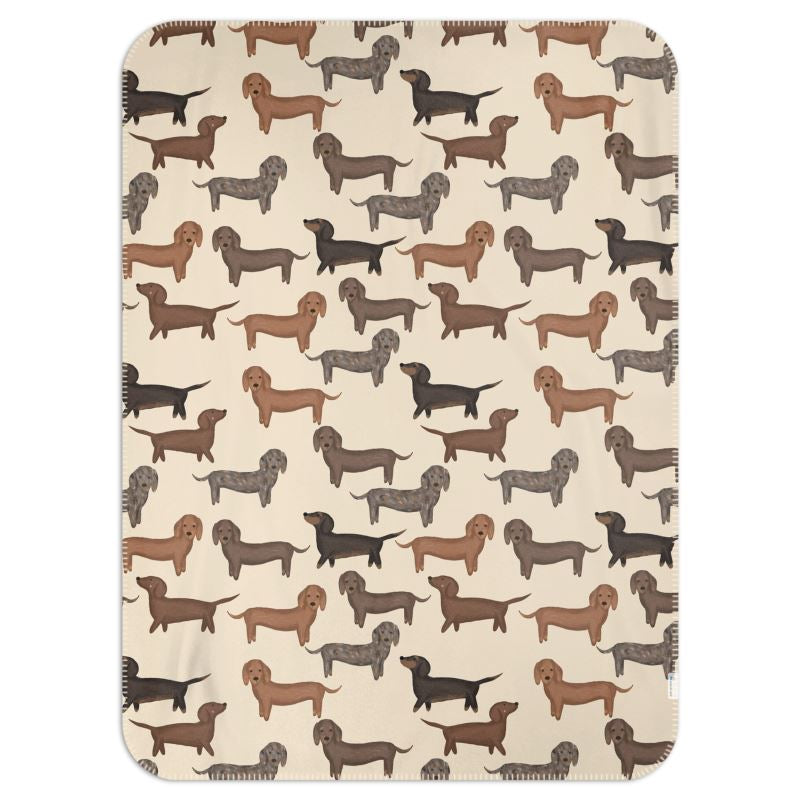 Dachshund life fleece blanket 4 colour options